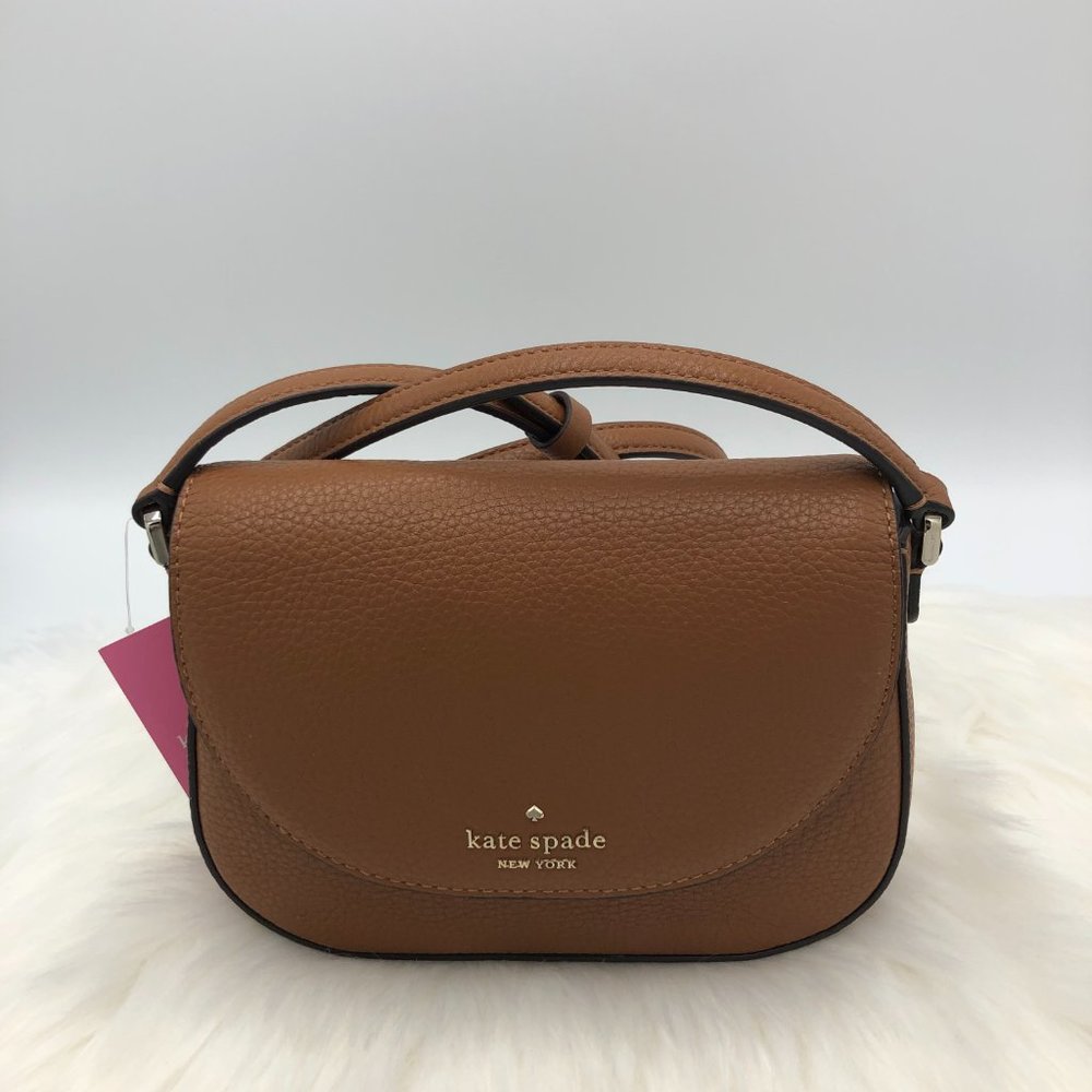 !!**SOLD**!! NWT Kate Spade Leila Mini Flap Crossbody  - Warm Gingerbread - Picture 2 of 9